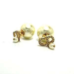 DIOR Gold Pearl Earrings